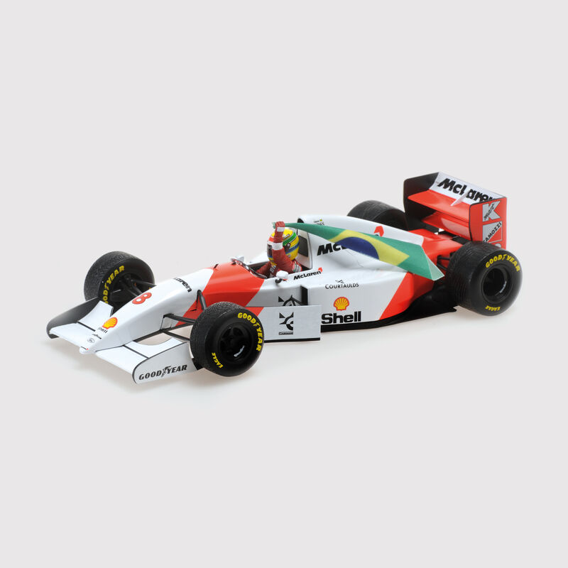 AYRTON SENNA WINNER EUROPEAN GP WITH FLAG 1993 MODEL CAR - multicolor