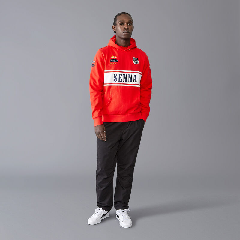 AS FW MENS LEGACY PATCHWORK HOODY - red