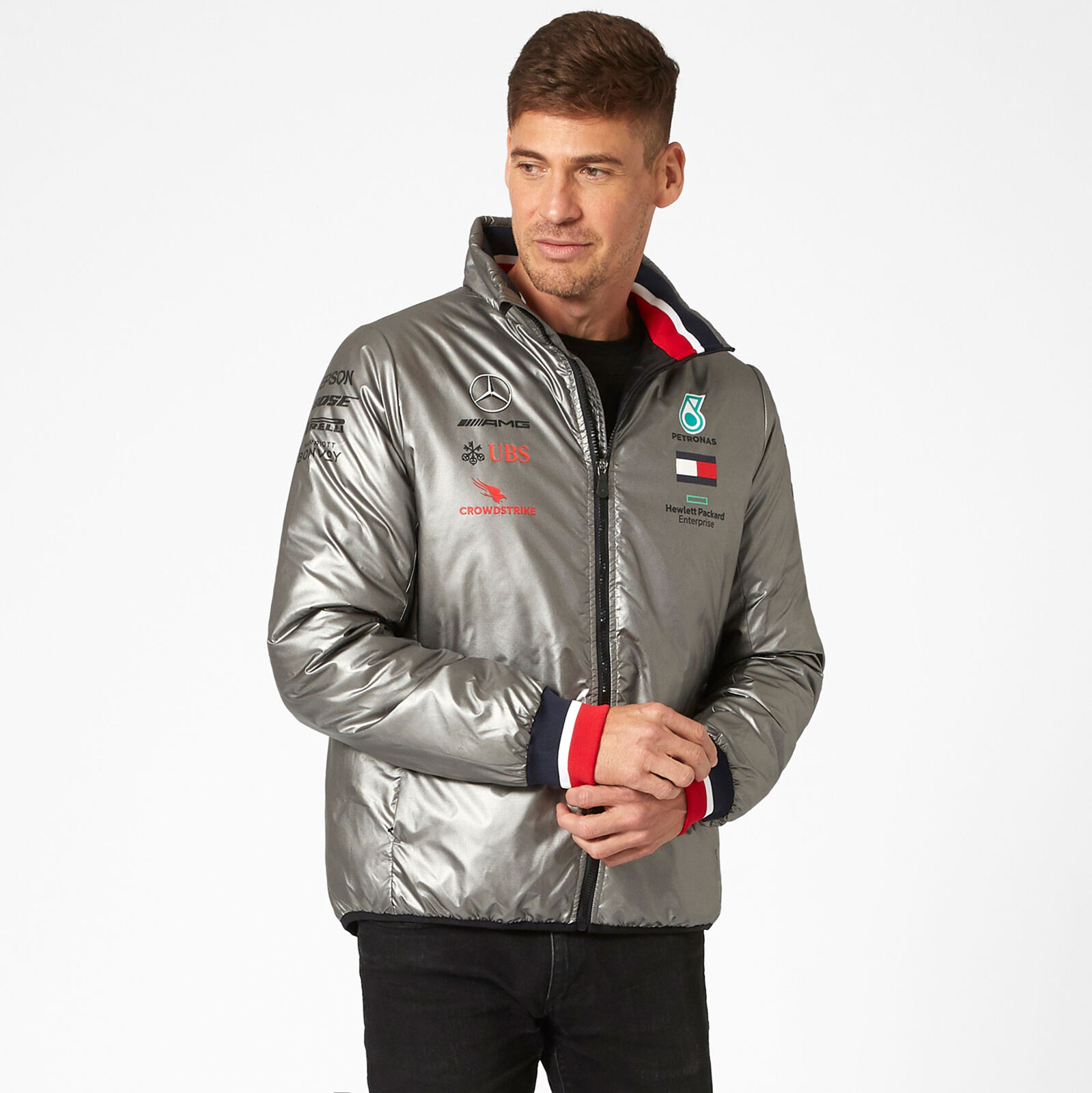 Veste homme Mercedes AMG Petronas gris argenté