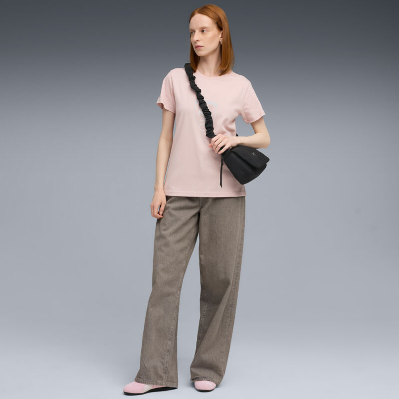 SF LF WMN TONAL SHIELD TEE - light pink
