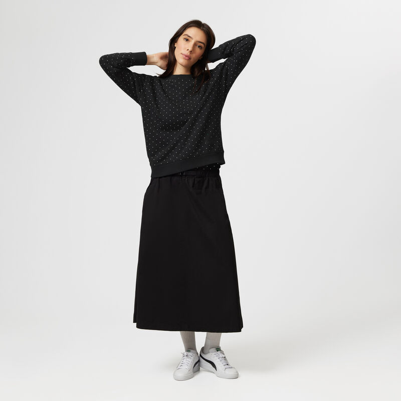 MAPF1 FW WOMENS POLKA DOT CREW SWEAT - black