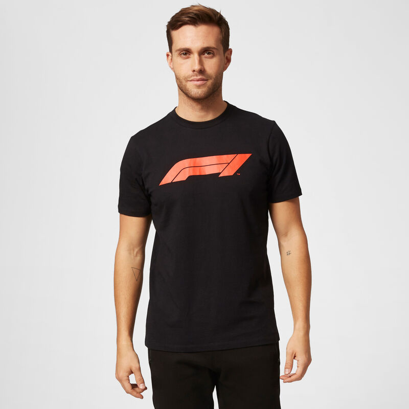 F1 FW MENS LARGE LOGO TEE - black