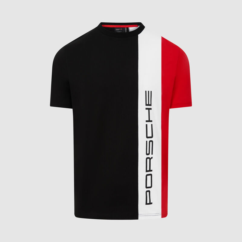 PORSCHE FW MENS STRIPE TEE - black