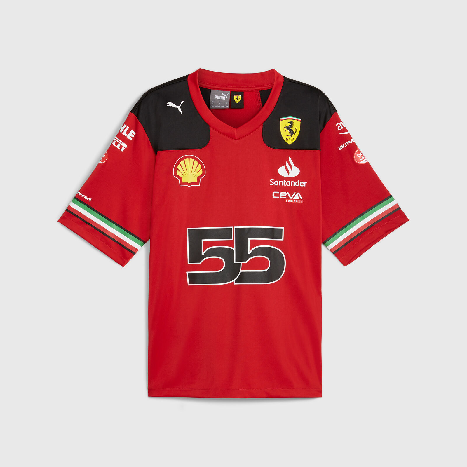 Scuderia Ferrari F1 Men's 2023 Team Football Jersey - Carlos Sainz