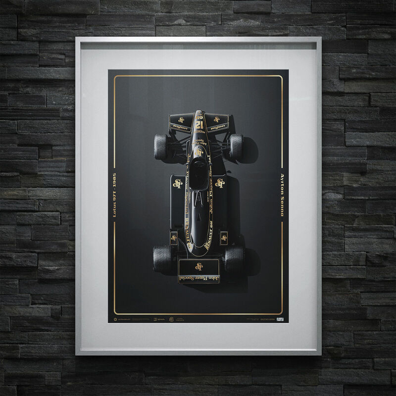 ASENNA SL LOTUS STUNNING BLACK ESTORIL 1985 POSTER - black