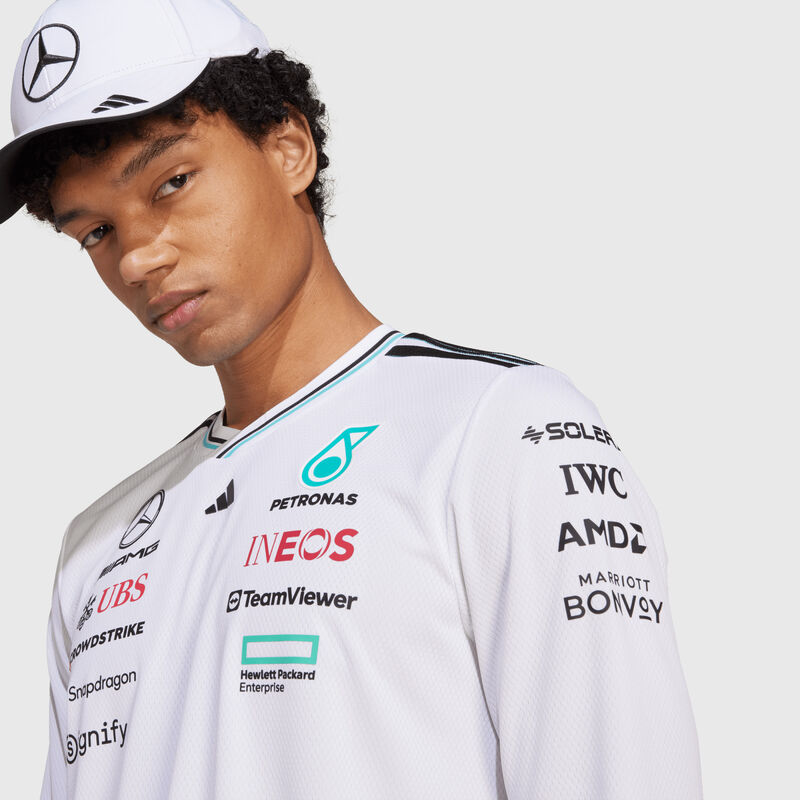 MAPF1 AUTH MENS DRIVER LS TEE - white
