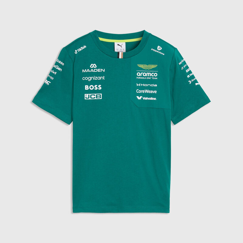 Kids 2026 Replica Team T-shirt 2026 - Aston Martin F1 Team - Green 110 - 4070032330174 - Fuel For Fans F1 Merchandise store