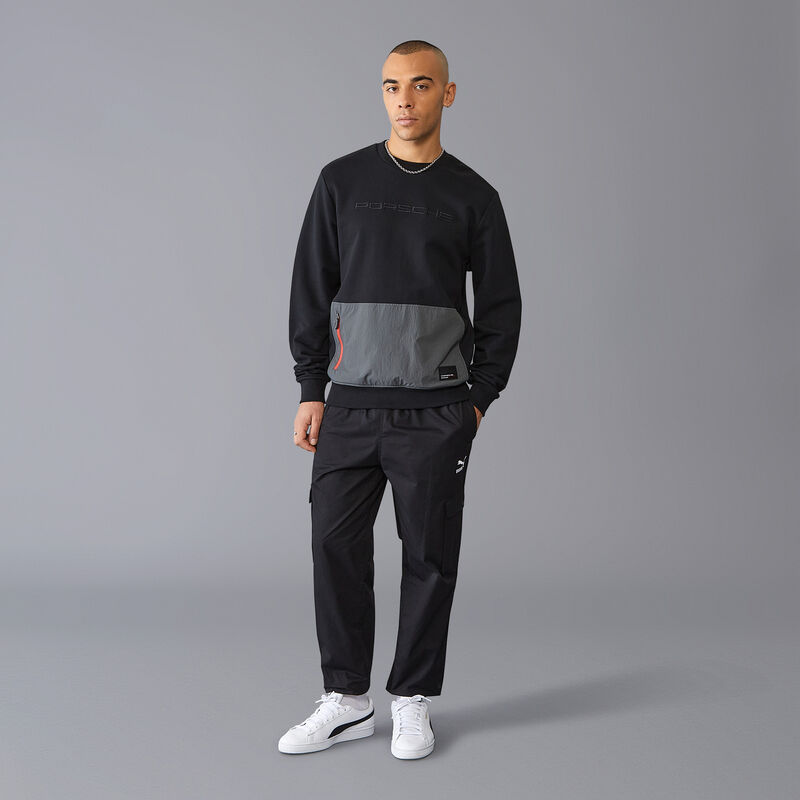 PORSCHE FW UTILITY CREW SWEAT - black