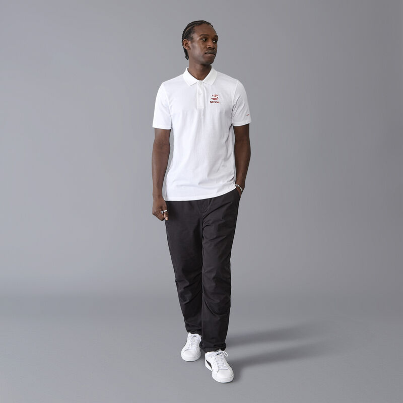 AS FW MENS SENNA LOGO POLO - white