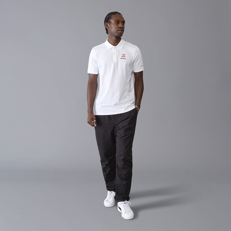 AS FW MENS SENNA LOGO POLO - white