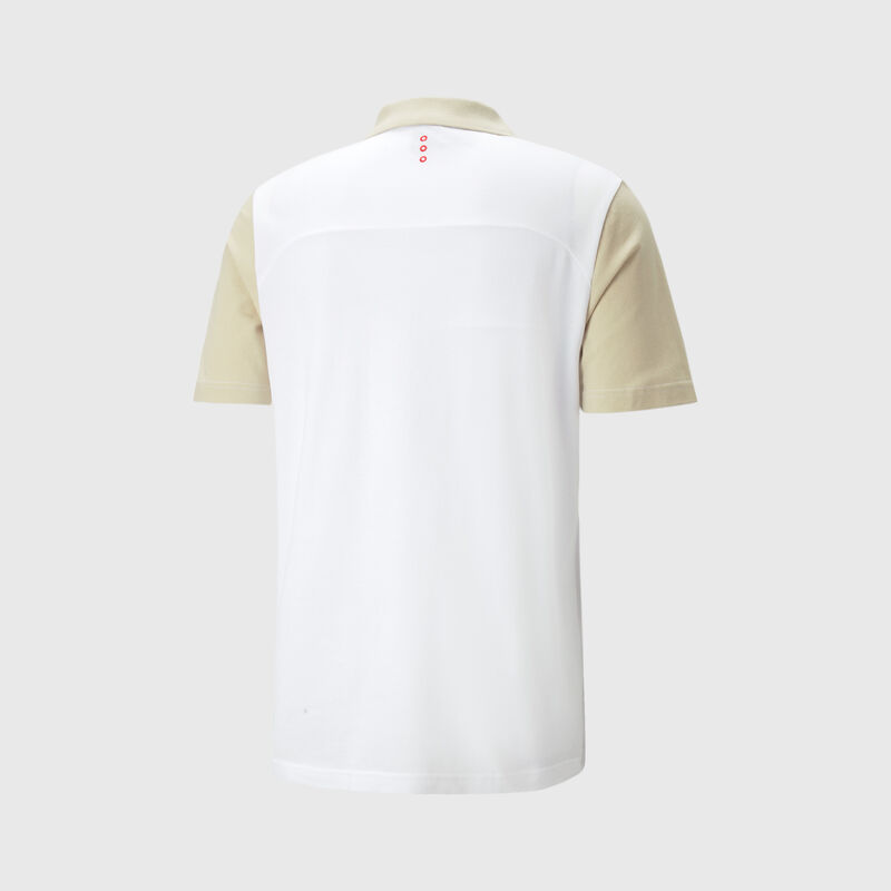 SF LS MENS RACE POLO - white