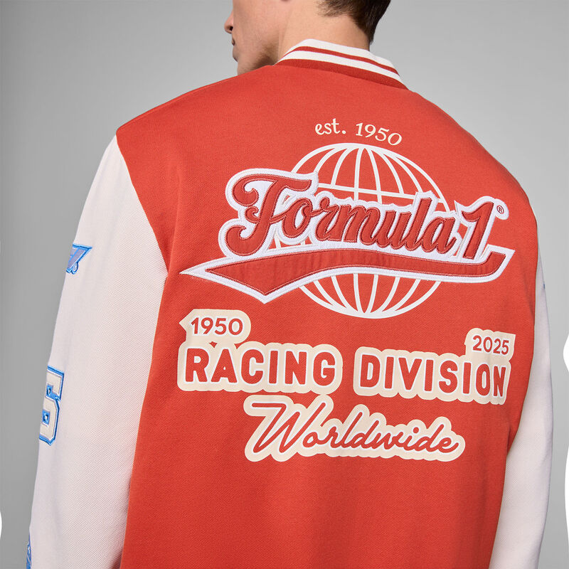 F1 FW HERITAGE VARISITY JACKET - red
