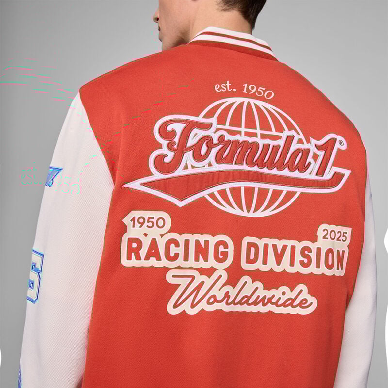 F1 FW HERITAGE VARISITY JACKET - red