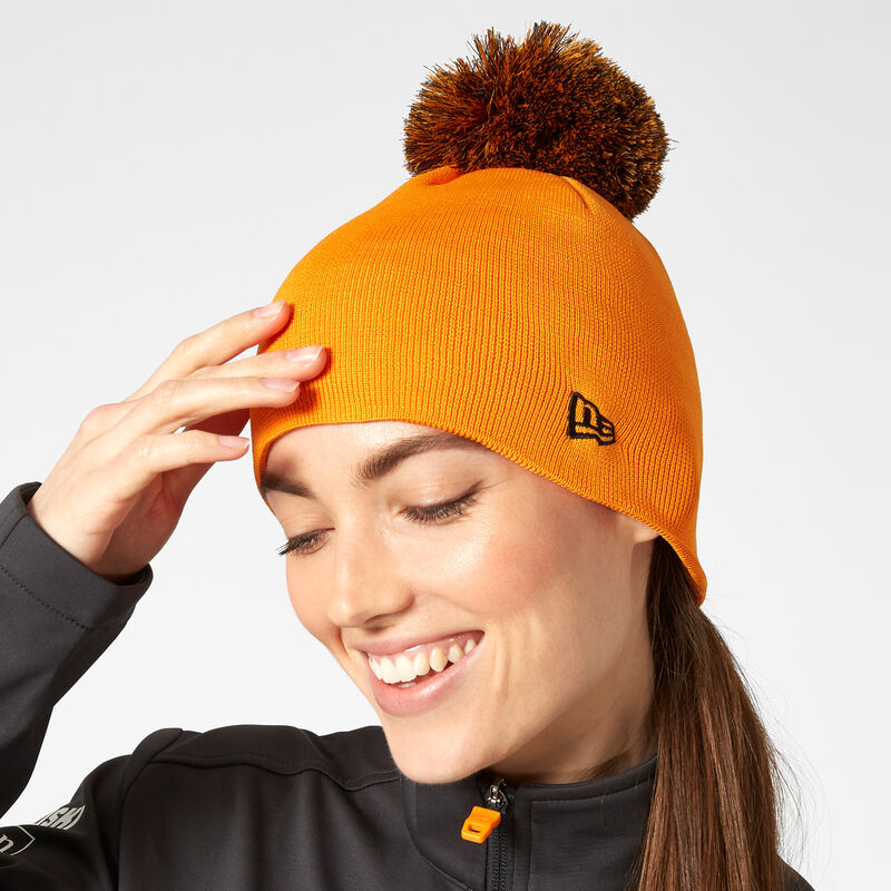 MCLAREN FW ESSENTIAL SKULL BOBBLE HAT - orange