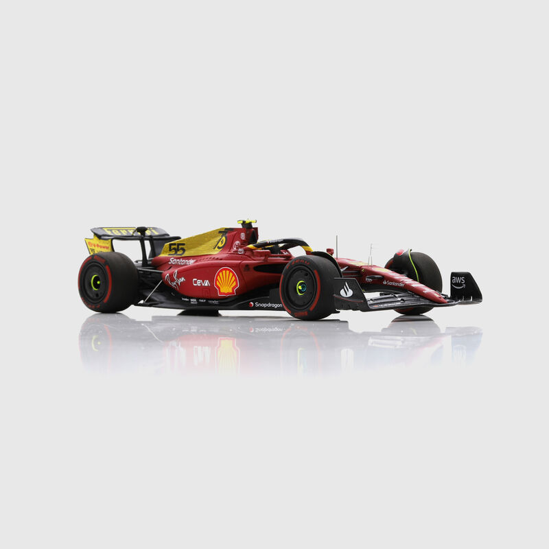SF SL SAINZ #55 WINNER GB 2022 1:43 SCALE CAR - red