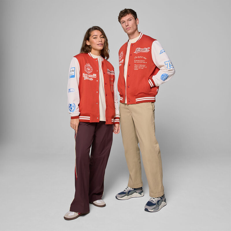 F1 FW HERITAGE VARISITY JACKET - red