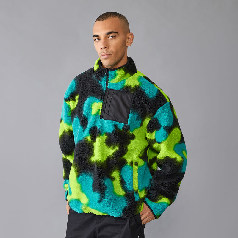 MAPF1 FW SPRAY CAMO SHERPA 1/4 ZIP - multicolor