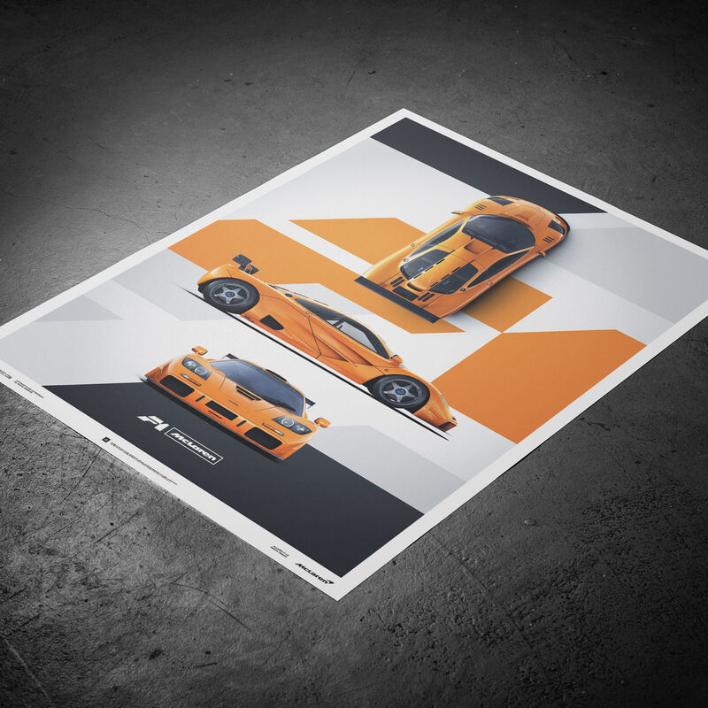 MCLAREN FW F1 LM PAPAYA ORANGE POSTER - No Specific