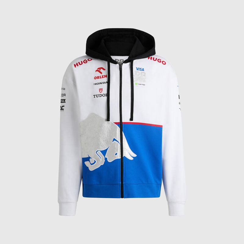 VCARB UNISEX FULL ZIP SWEATER - white