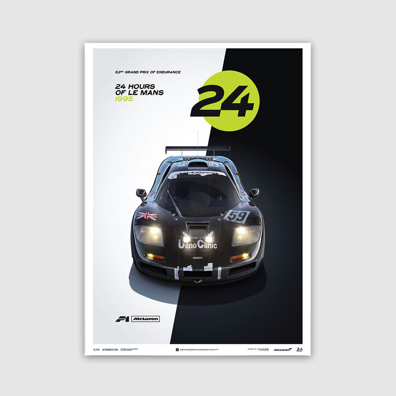 MCLAREN SL F1 24H LE MANS POSTER - Multicolor