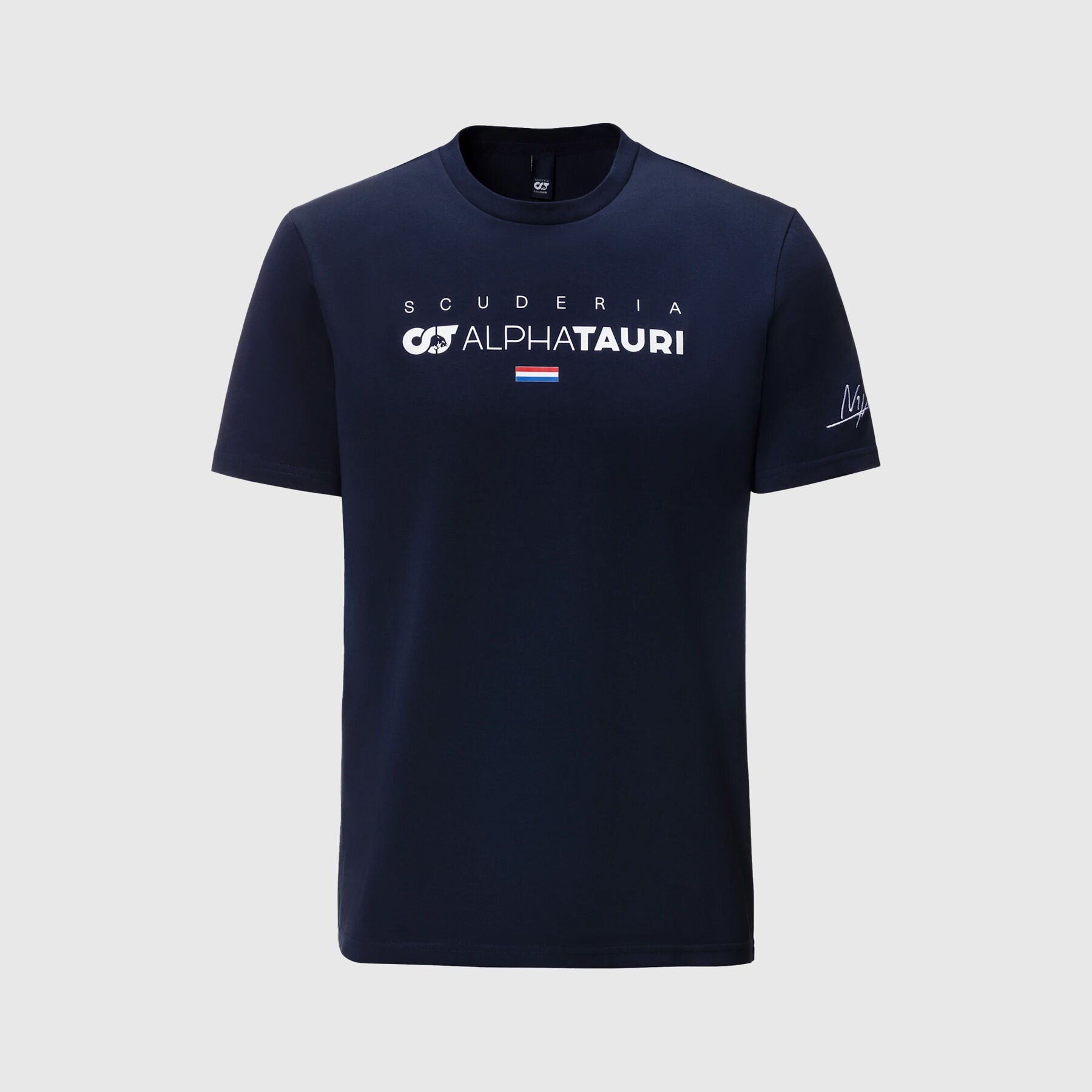 Camiseta del piloto Nyck de Vries de 2023 AlphaTauri Fuel For Fans