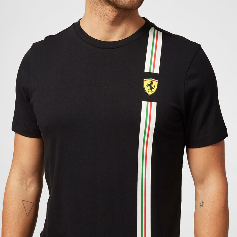 SF FW MENS ITALIAN FLAG TEE - black
