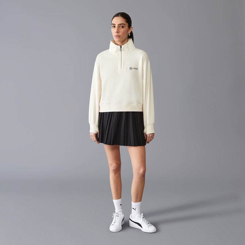 MAPF1 FW WOMENS RELAXED FIT 1/4 ZIP - off white