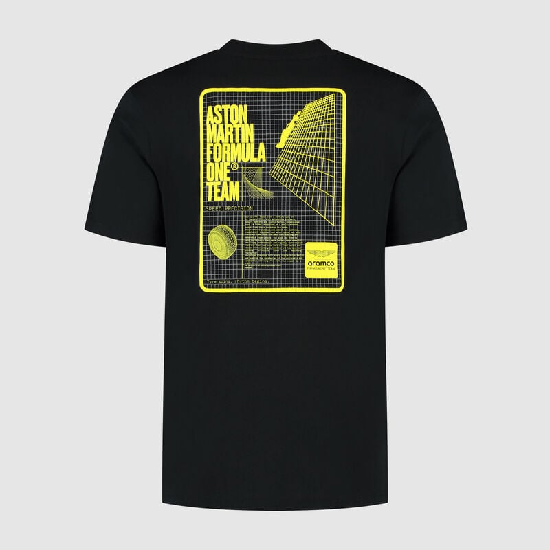 AMF1 FW MENS GRID GRAPHIC TEE - black