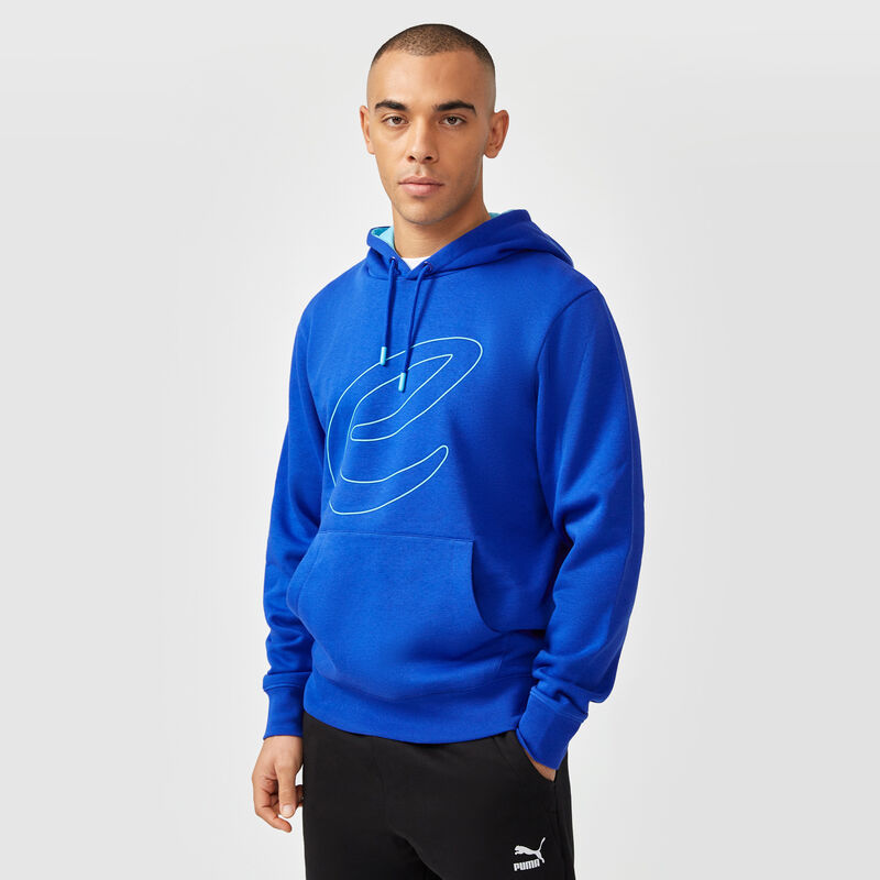FE FW TONAL E LOGO HOODY - blue