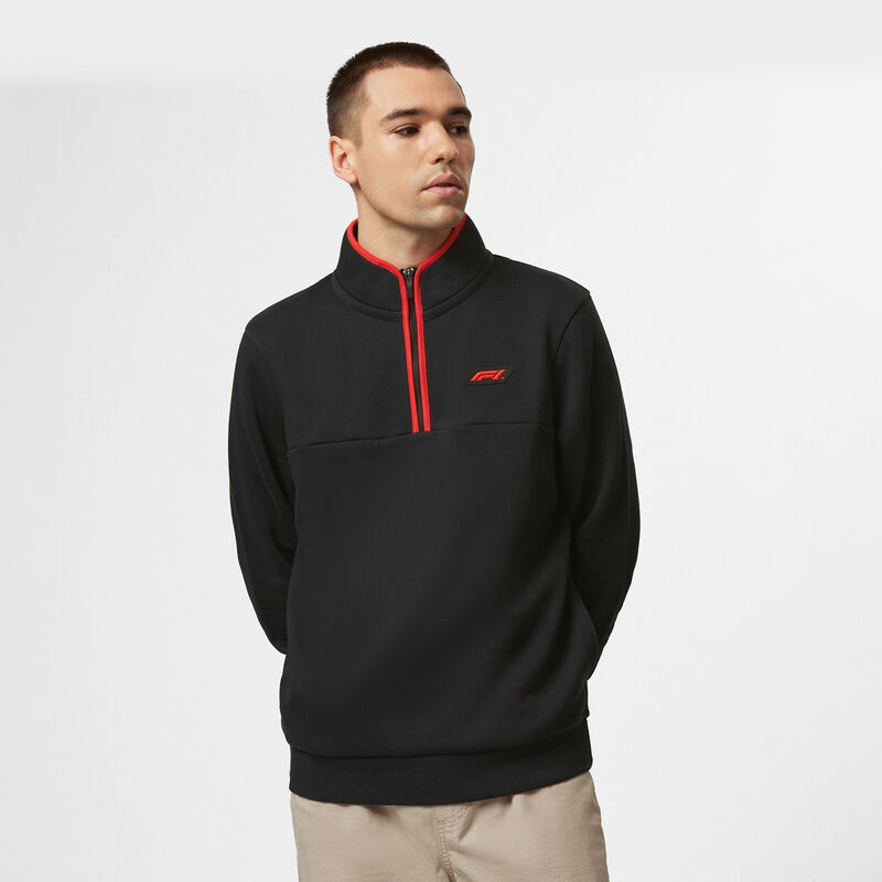 F1 FW QUARTER ZIP SWEAT - black