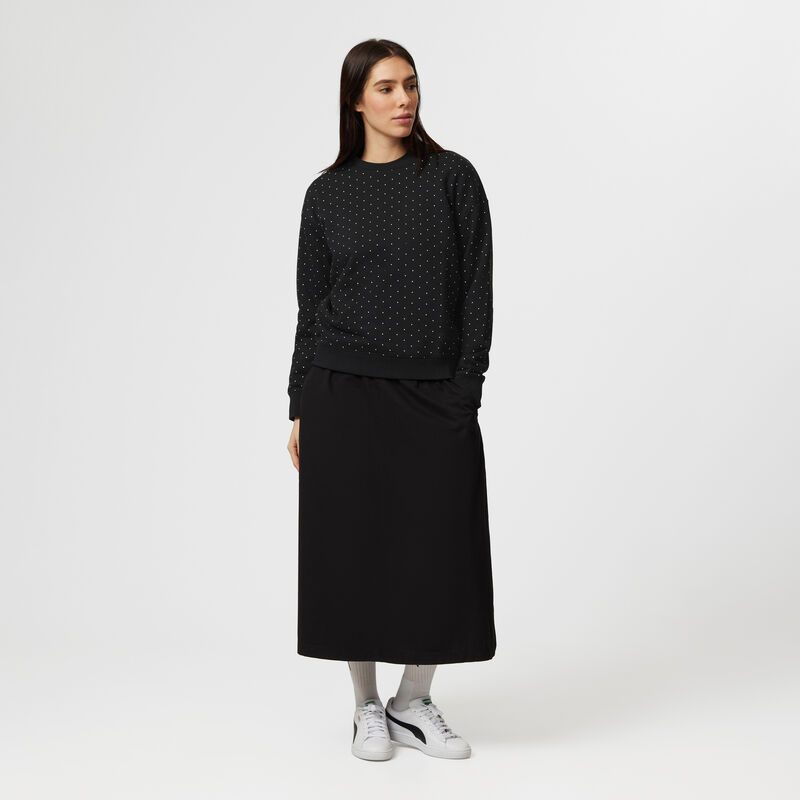 MAPF1 FW WOMENS POLKA DOT CREW SWEAT - black