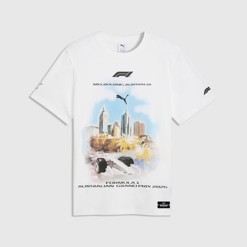 PUMA Australia Grand Prix T-shirt 2026 - F1 Collection - White XS for males - 4069161995644 - Fuel For Fans F1 Merchandise store