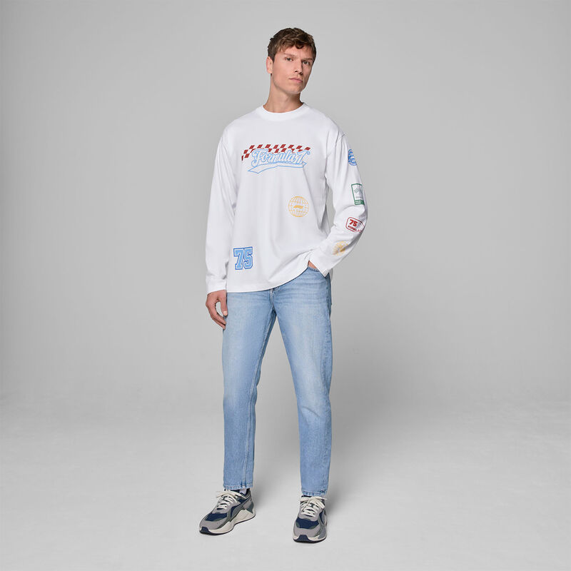 F1 FW LEGACY GRAPHIC LONGSLEEVE TEE - white