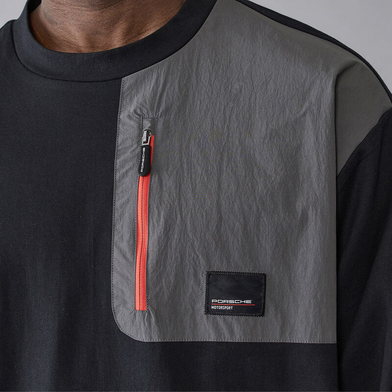 PORSCHE FW MENS UTILITY LS TEE - black