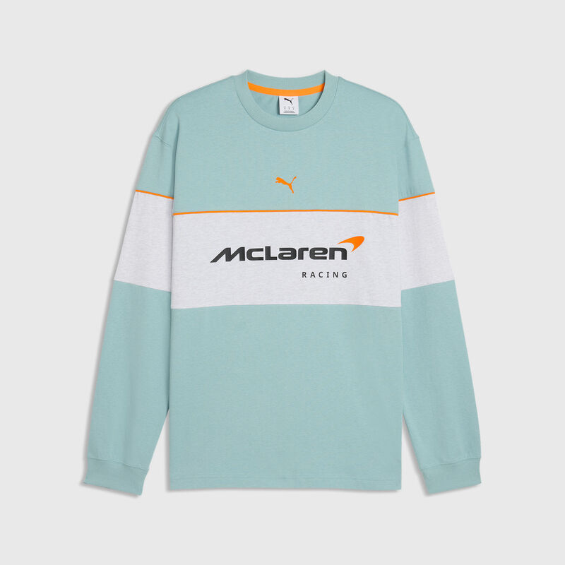PUMA Long Sleeve T-shirt 2026 - McLaren Racing - Seafoam M for males - 4070032181233 - Fuel For Fans F1 Merchandise store