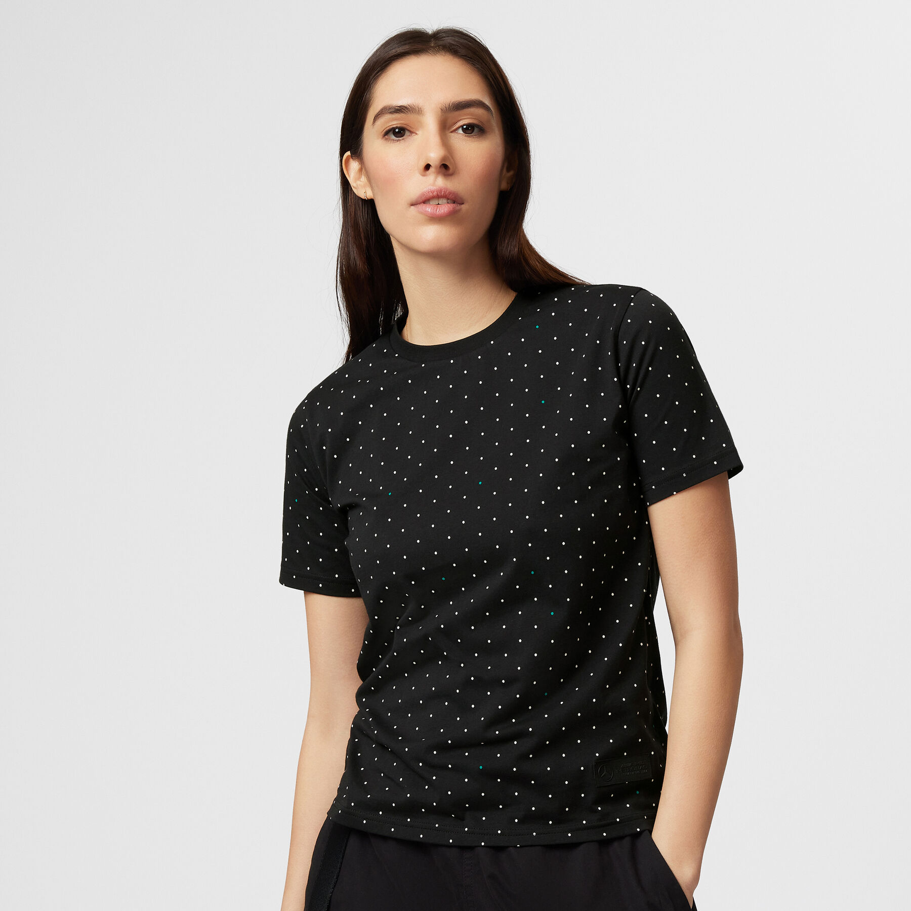 Polka Dot T Shirt fur Damen Mercedes AMG F1 Fuel For Fans
