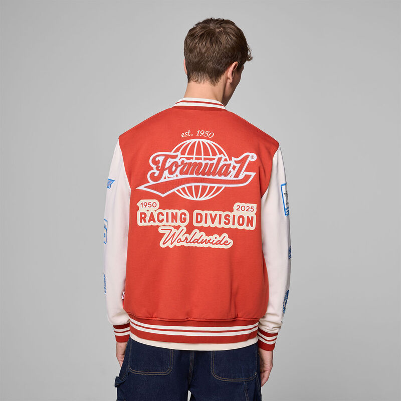 F1 FW HERITAGE VARISITY JACKET - red