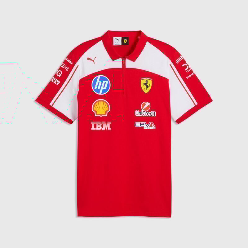PUMA 2026 Team Polo 2026 - Scuderia Ferrari F1 - Red XS for males - Fuel For Fans F1 Merchandise store