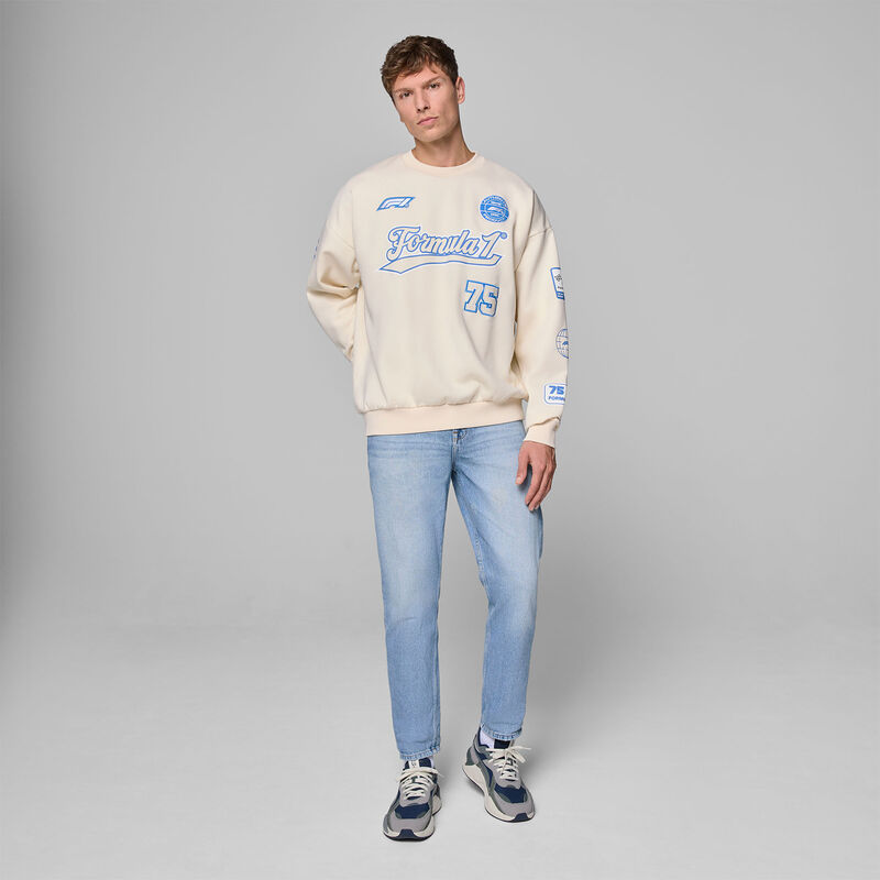 F1 FW HERITAGE GRAPHIC CREW SWEAT - beige