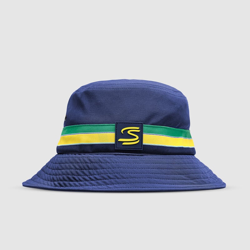 SENNA FW STRIPE BUCKET HAT - navy