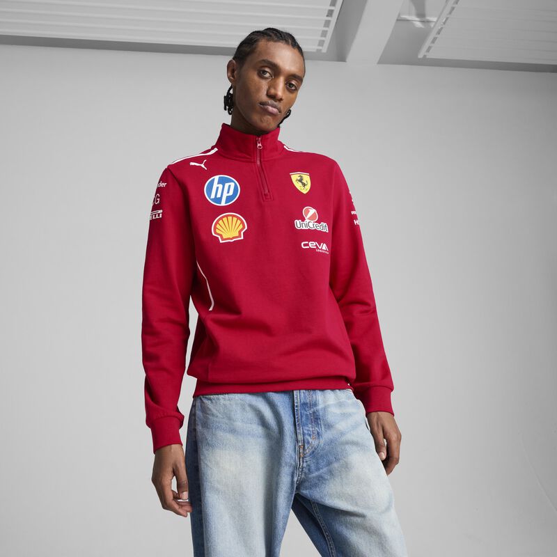 SF RP TEAM 1/2 ZIP SWEAT - red