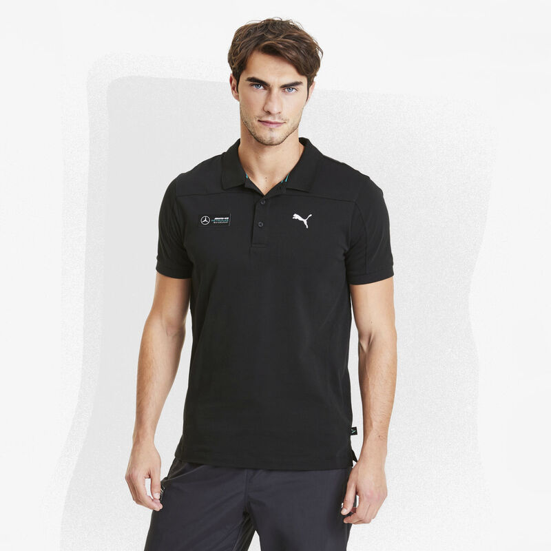 MAPM PU MENS PANEL POLO - black