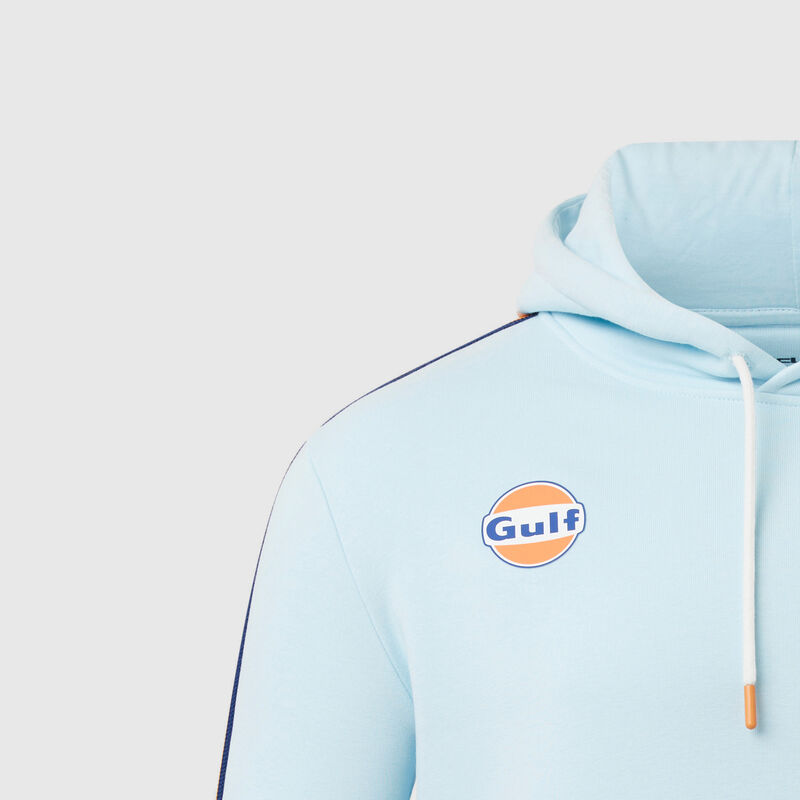 MCLAREN GULF SL STRIPED SLEEVE HOODY - light blue