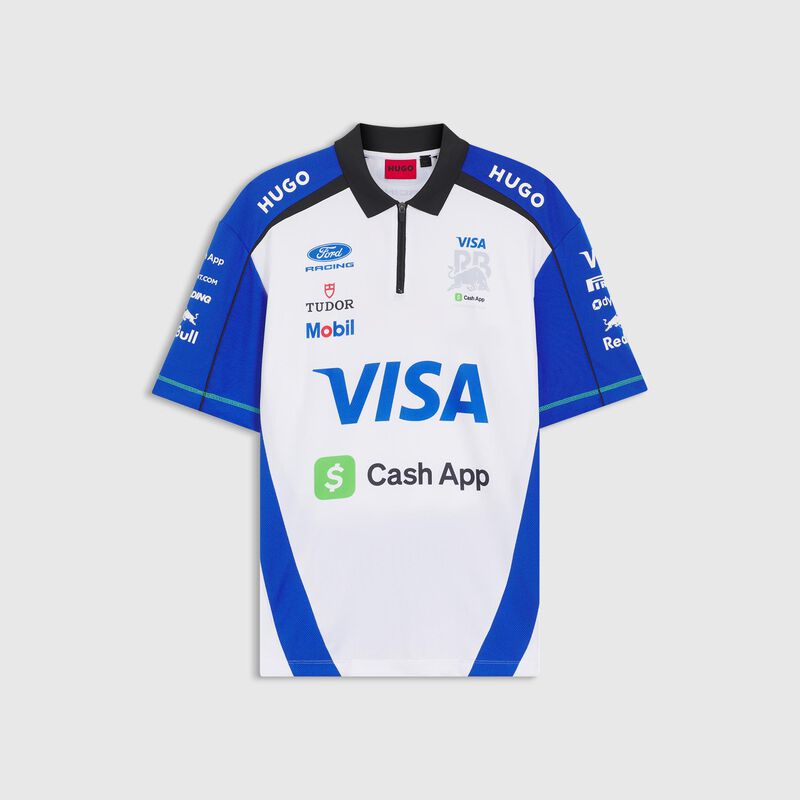 2026 Team Polo 2026 - Visa Cash App RB - White M - 4063551557474 - Fuel For Fans F1 Merchandise store