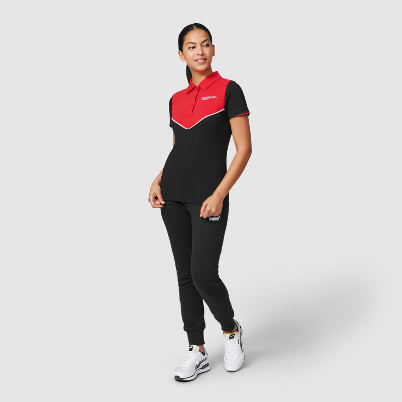 PORSCHE FW WOMENS  POLO - black