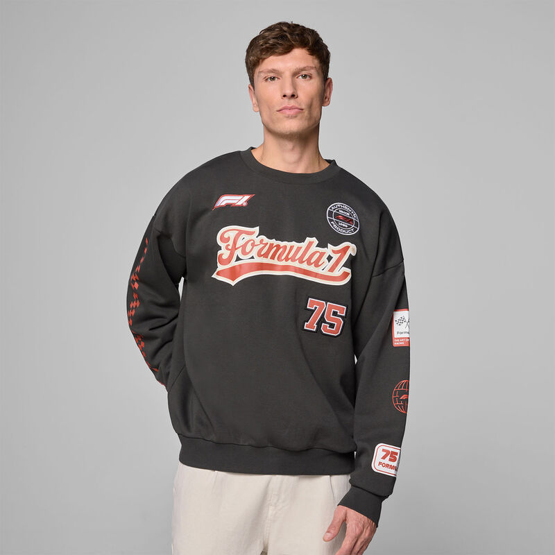 F1 FW HERITAGE GRAPHIC CREW SWEAT - black