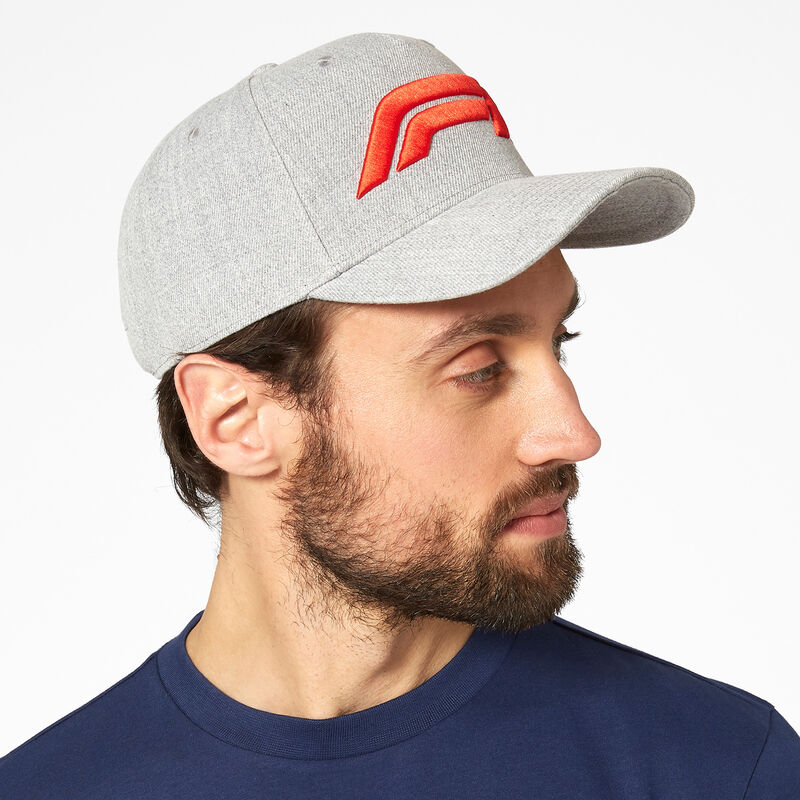 F1 FW LARGE LOGO BASEBALL CAP - grey