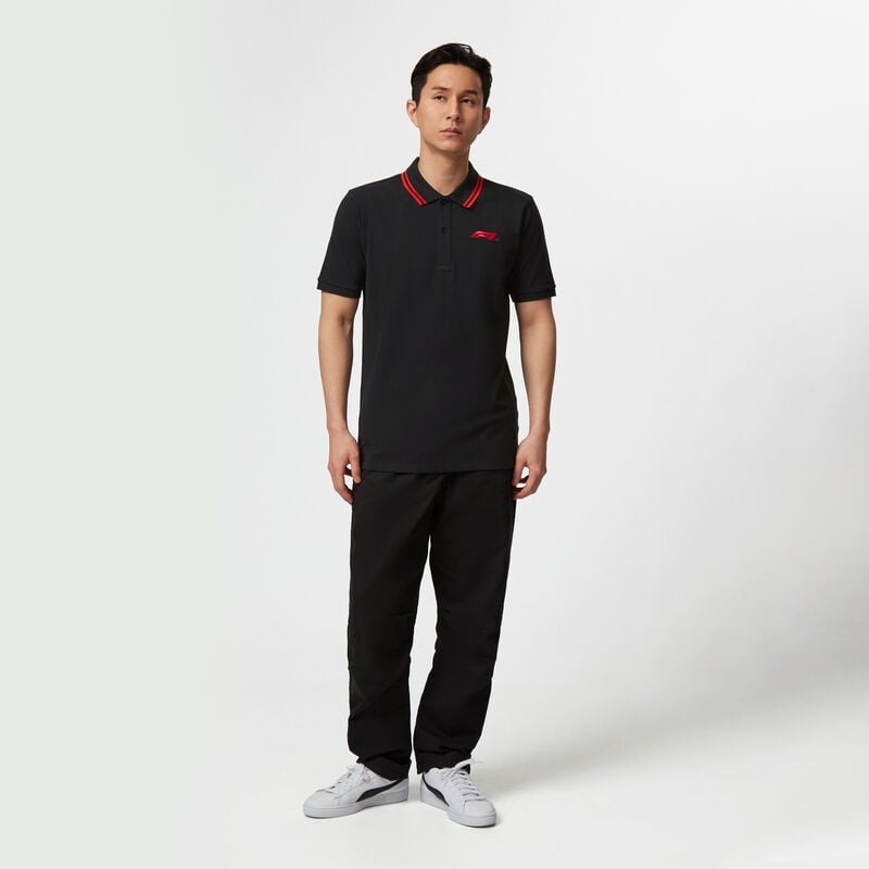 F1 FW MENS LOGO POLO - black