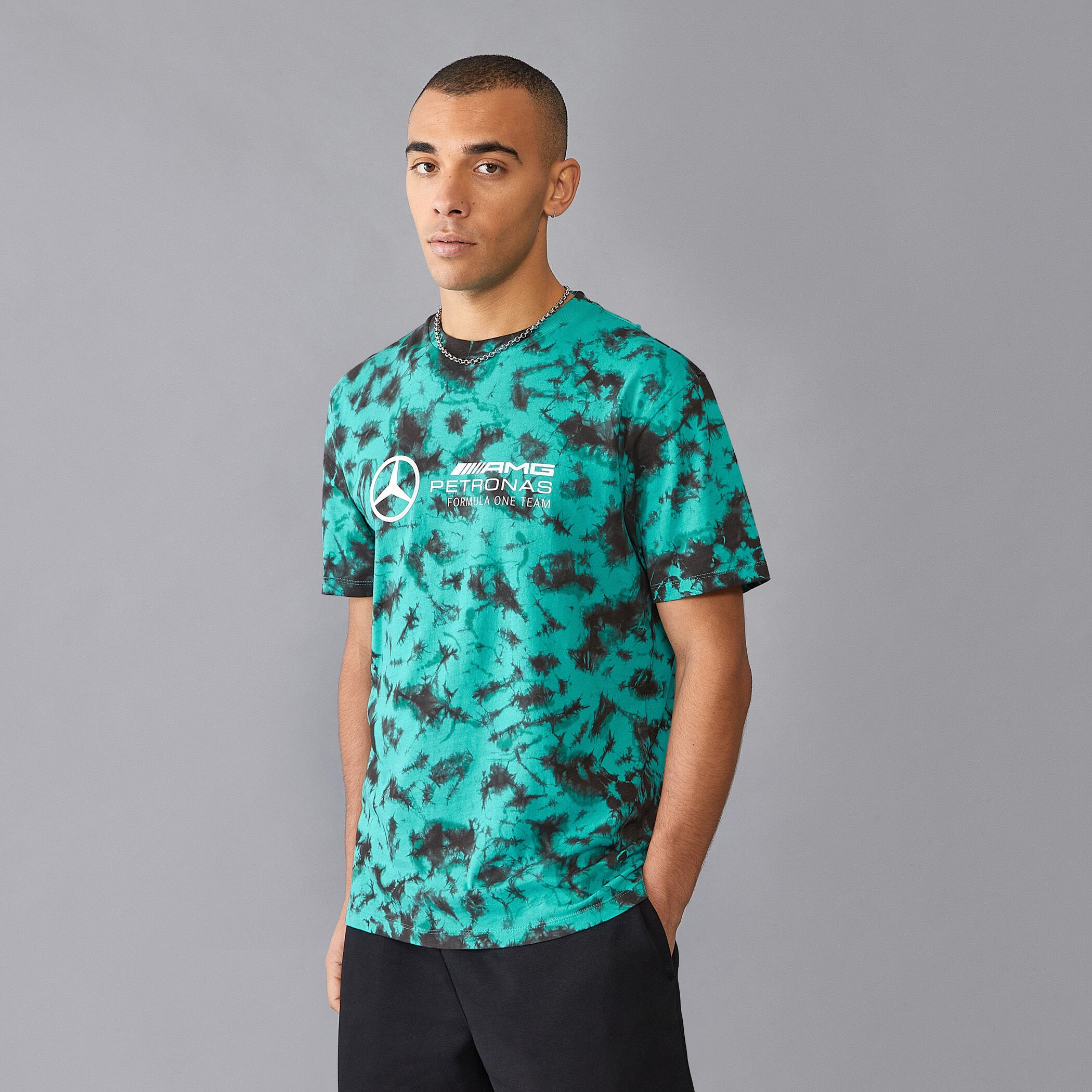 Tie Dye T shirt Mercedes AMG F1 Fuel For Fans