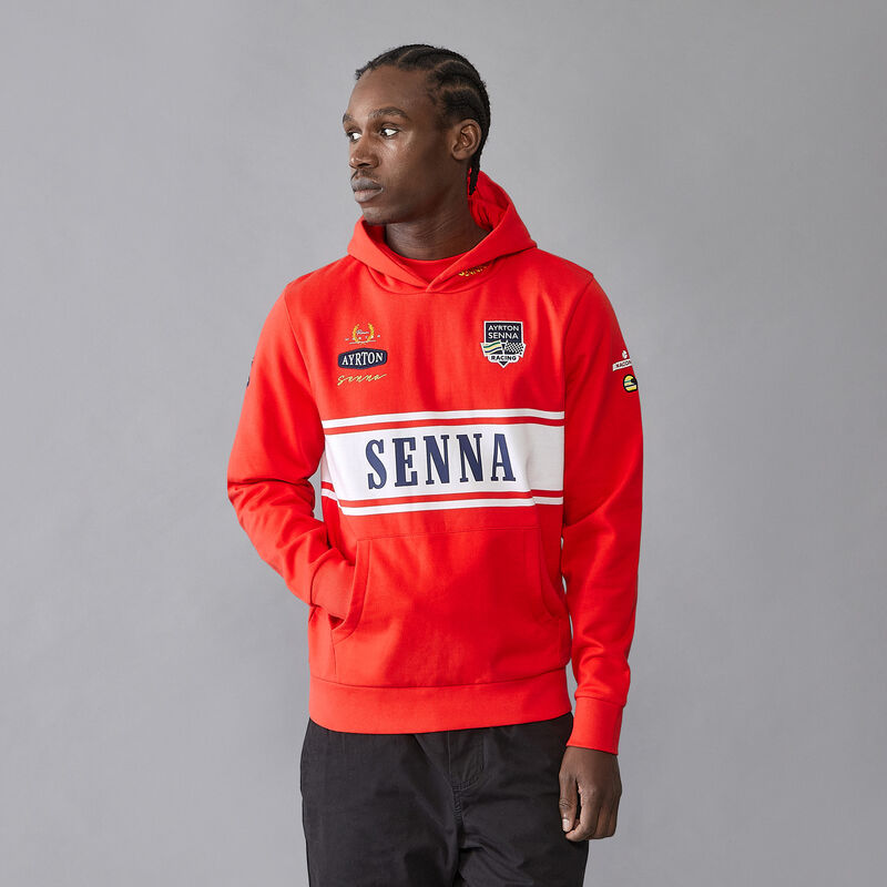 AS FW MENS LEGACY PATCHWORK HOODY - red